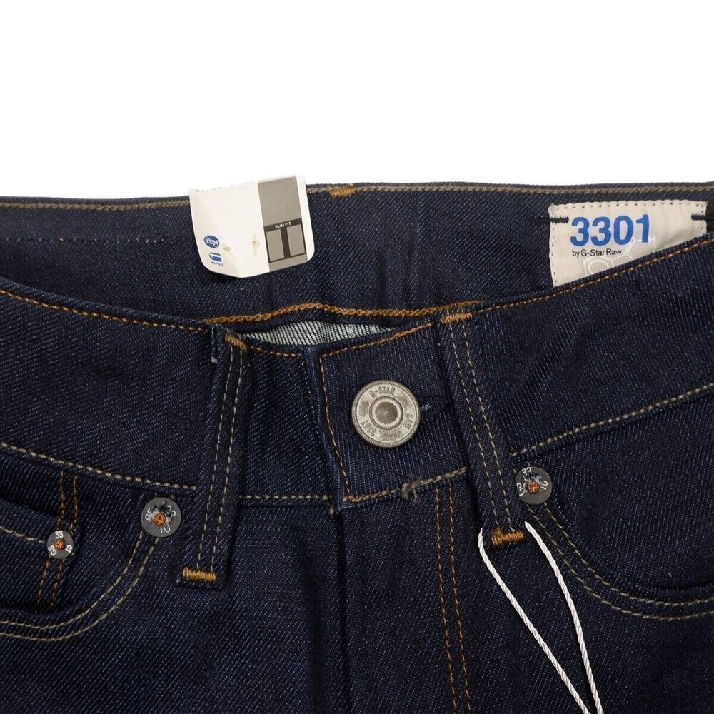 G Star Raw Contour Skinny Jeans Size 24 Womens 3301 Blue Denim Measures 24 x 31 - Picture 12 of 13